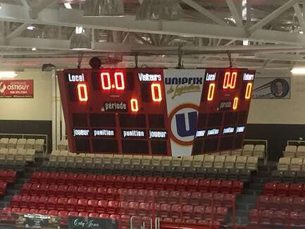 Nevco is the leader in the sporting industry: Most arenas in Quebec and the Maritimes have a  Hockey  Nevco Scoreboard.