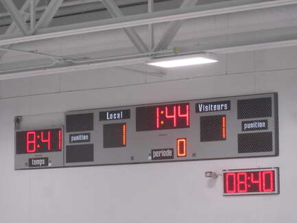 Nevco is the leader in the sporting industry: Most arenas in Quebec and the Maritimes have a  Hockey  Nevco Scoreboard.