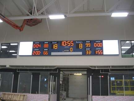 Nevco est le leader dans le monde sportif, la majorité des arénas du Québec et des Maritimes possède un tableau de pointage de  hockey .