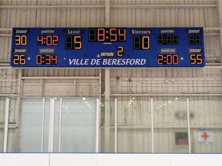 Nevco is the leader in the sporting industry: Most arenas in Quebec and the Maritimes have a  Hockey  Nevco Scoreboard.