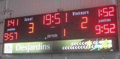 Tableau de pointage de hockey 4707 (18' x 4') - Centre sportis Les Copains - Ste-Martine, Qc