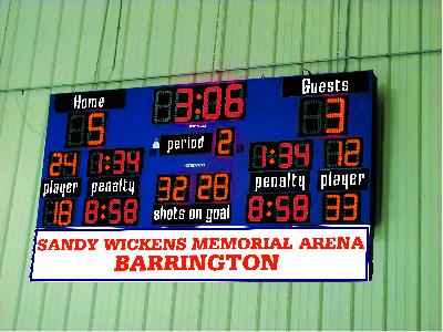 Tableau de pointage de hockey 4770 (12' x 5') - Barrington, NS
