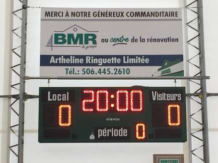 Tableau indicateur de hockey 4755 (8' x 3') - Municipalité de Ste-Anne-de-Madawaska, NB