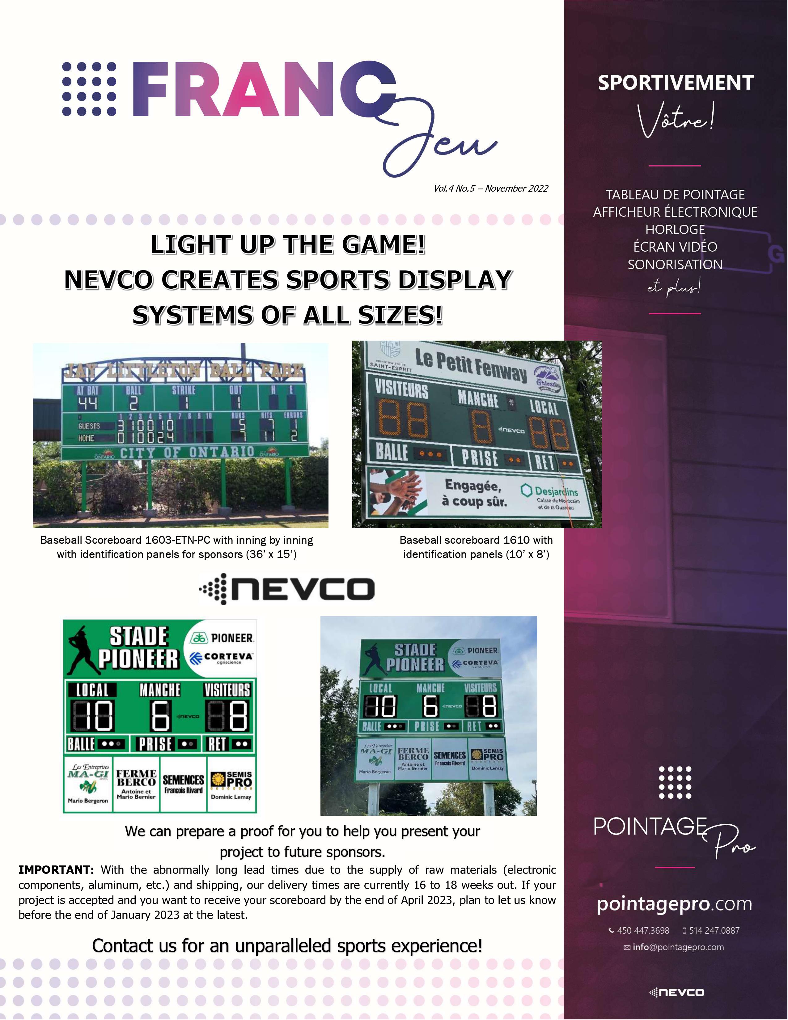 Light up your game with a Nevco Baseball Scoreboard